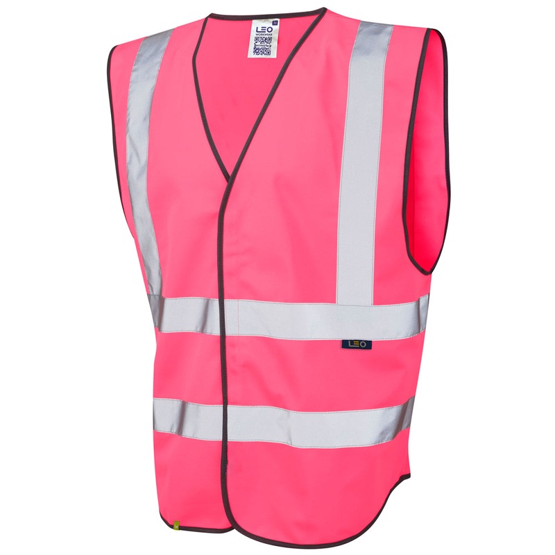 Leo Workwear PILTON Leo EcoViz Reflective Waistcoat – Pink