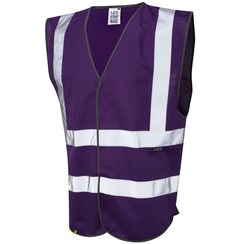 Leo Workwear PILTON Leo EcoViz Reflective Waistcoat – Purple