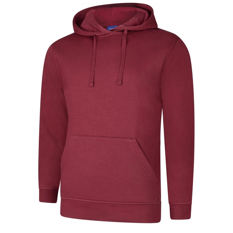 Uneek Deluxe Hooded Sweatshirt Maroon