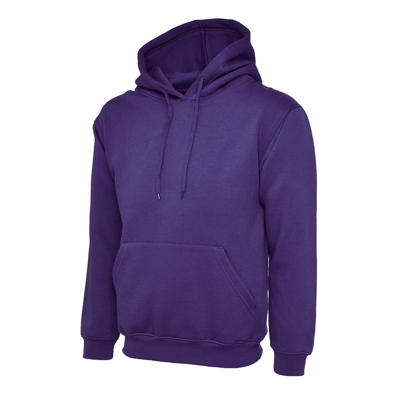 Uneek Classic Hooded Sweatshirt  Purple