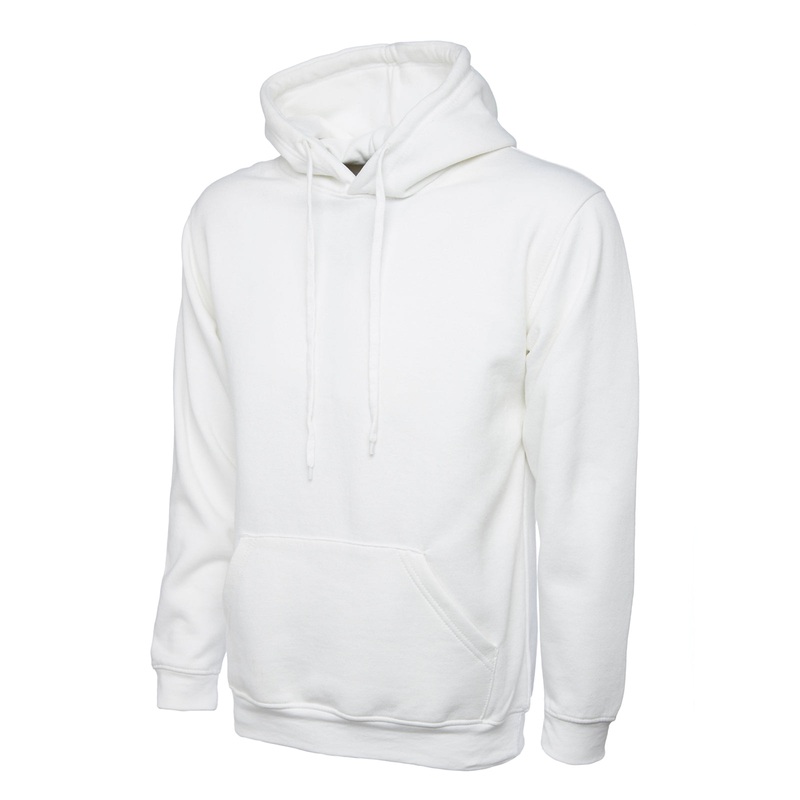 Uneek Classic Hooded Sweatshirt  White