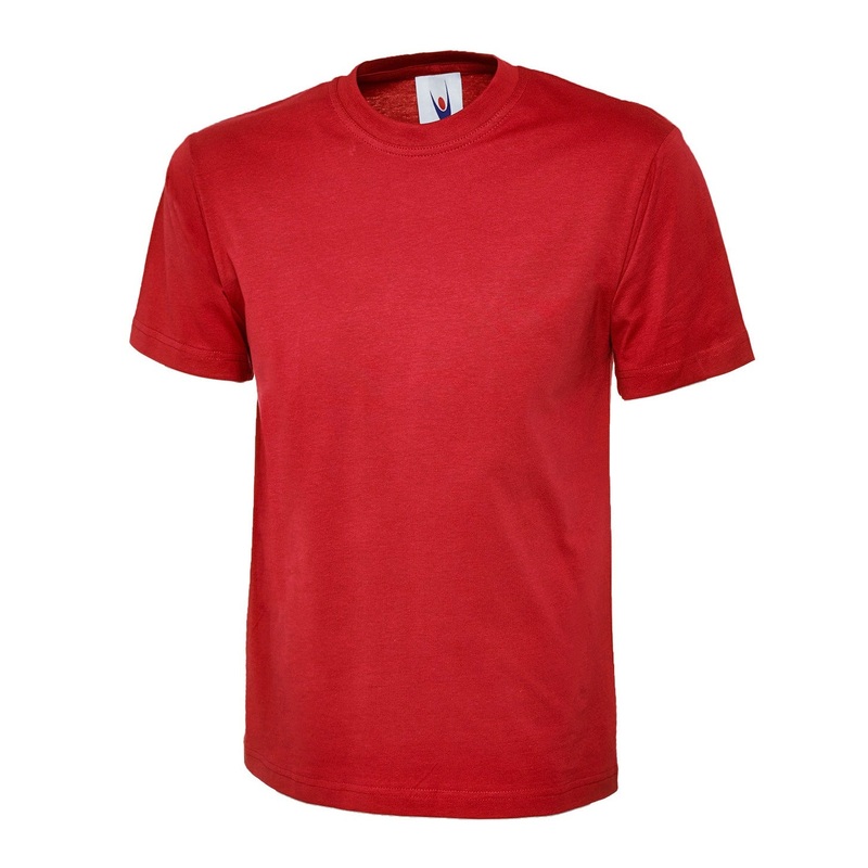 Uneek Classic T-shirt Red|Red|XS|S|M|L|XL|2XL|3XL|4XL|5XL|6XL