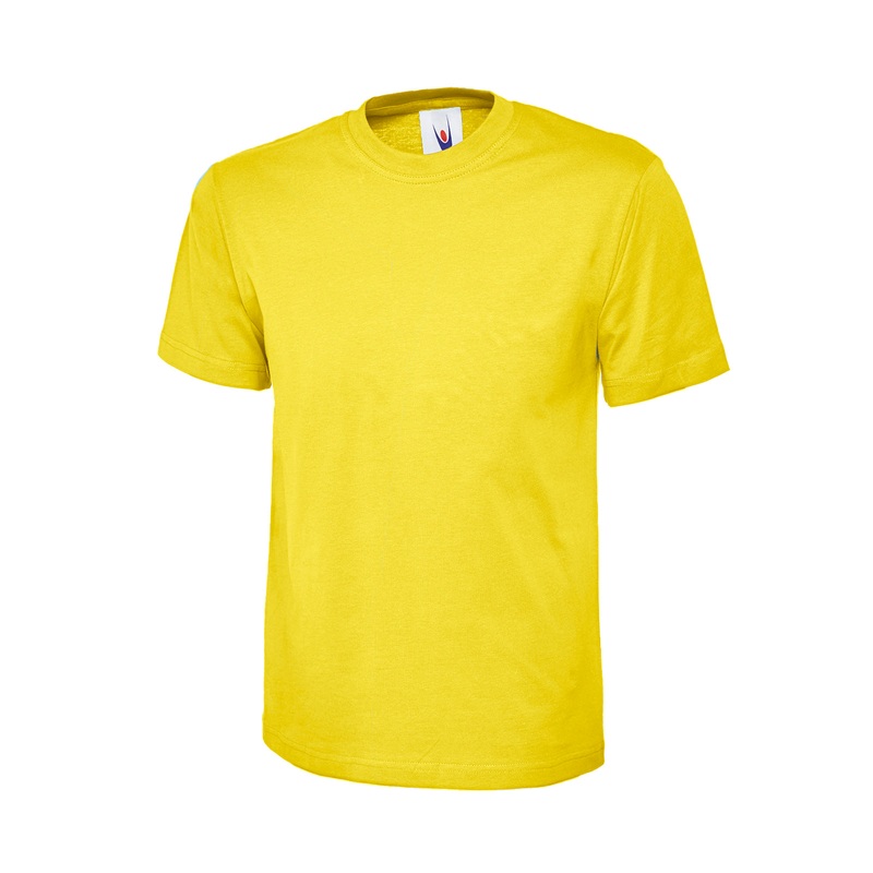 Uneek Classic T-shirt Yellow|Yellow|XS|S|M|L|XL|2XL|3XL|4XL|5XL|6XL