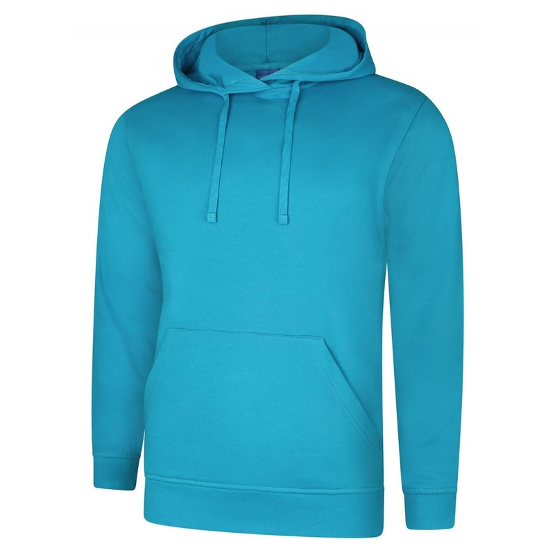 Uneek Deluxe Hooded Sweatshirt Sapphire Blue