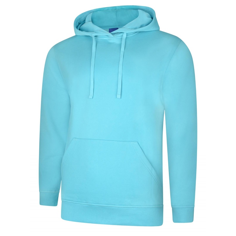 Uneek Deluxe Hooded Sweatshirt Turquoise