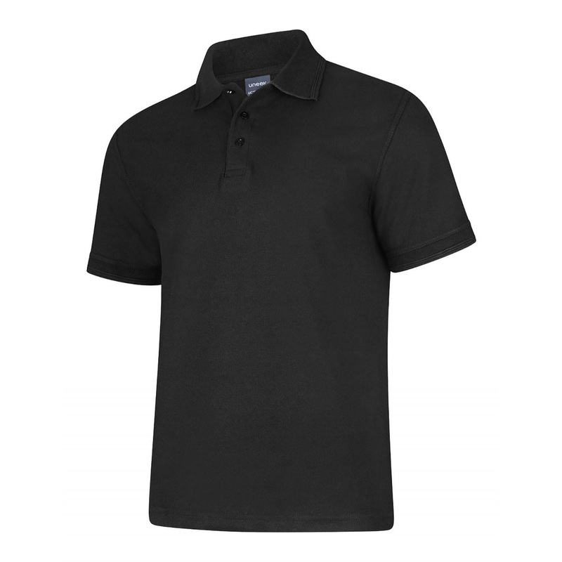 Uneek Deluxe Poloshirt Black|Black|XS|S|M|L|XL|2XL|3XL|4XL|5XL|6XL|7XL|8XL