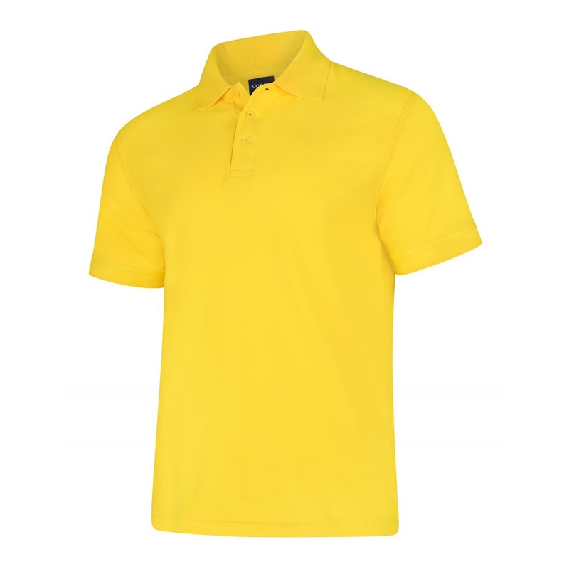 Uneek Deluxe Poloshirt Yellow|Yellow|XS|S|M|L|XL|2XL|3XL|4XL|5XL