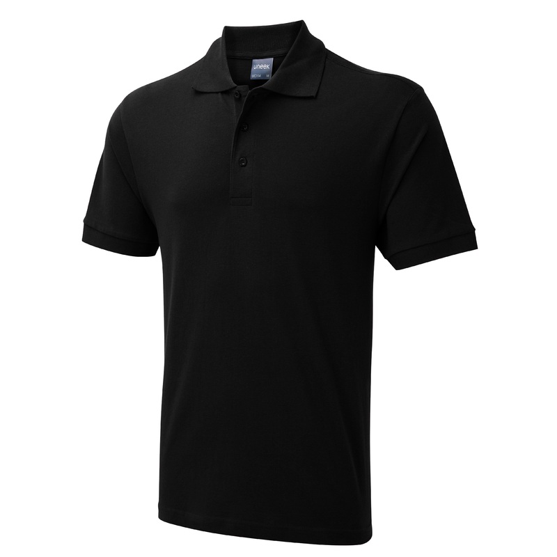 Uneek Men’s Ultra Cotton Poloshirt Black