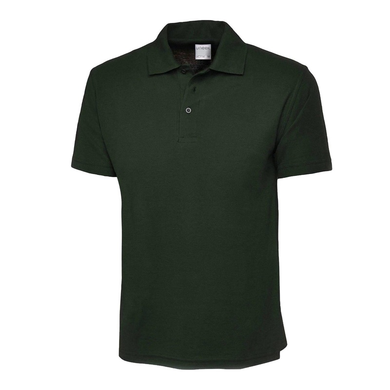 Uneek Men’s Ultra Cotton Poloshirt Bottle Green