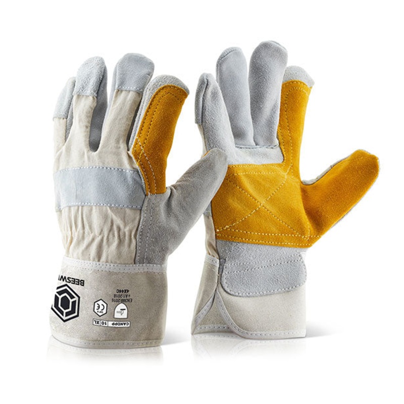 Beeswift Canadian Double Palm High Quality Rigger Glove White