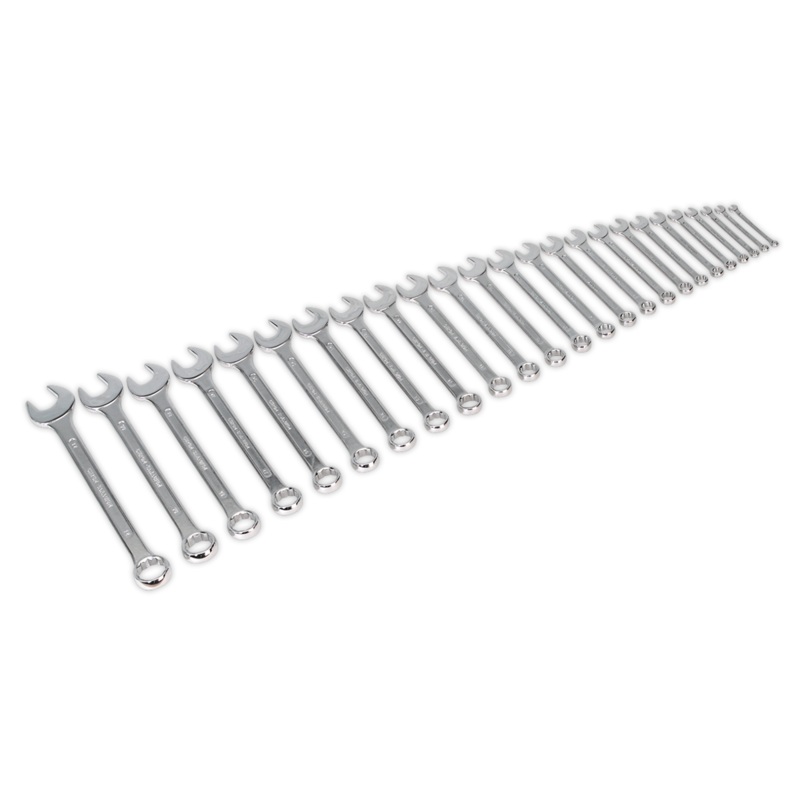 Sealey Combination Spanner Set 25pc Jumbo Metric