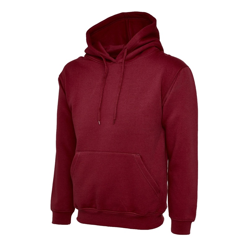 Uneek Classic Hooded Sweatshirt  Maroon