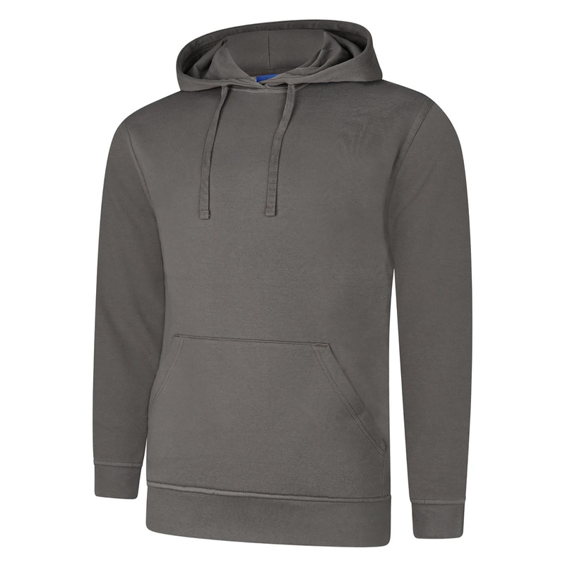 Uneek Deluxe Hooded Sweatshirt Steel Grey