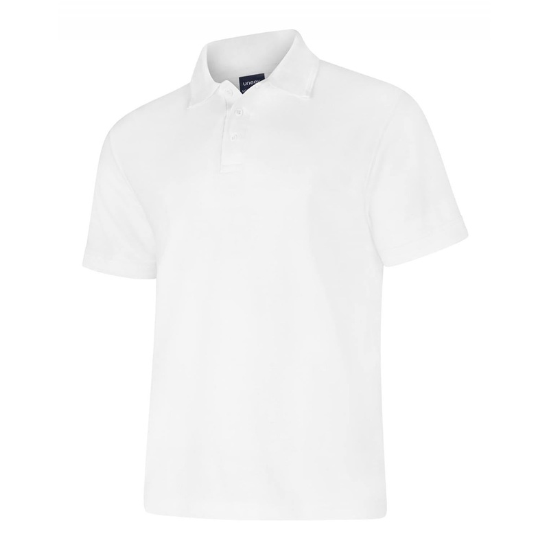 Uneek Deluxe Poloshirt White|White|XS|S|M|L|XL|2XL|3XL|4XL|5XL