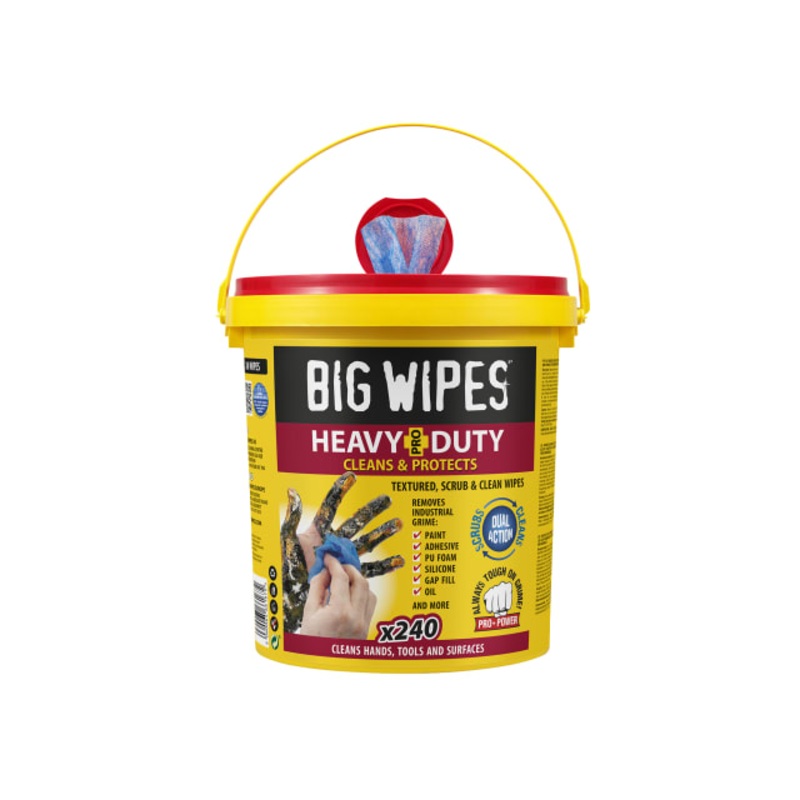 Big Wipes Heavy-Duty Pro+ Antiviral Wipes (Bucket 240)