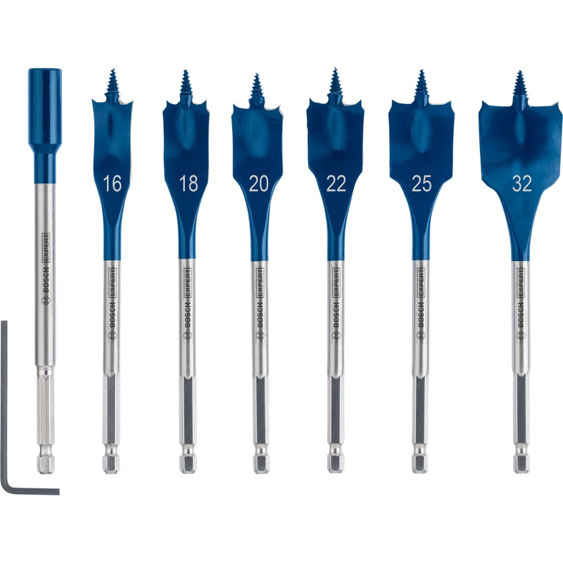 Bosch Professional SelfCut Speed Spade Drill Bit Set – 7 Pack (16/18/20/22/25/32 mm)