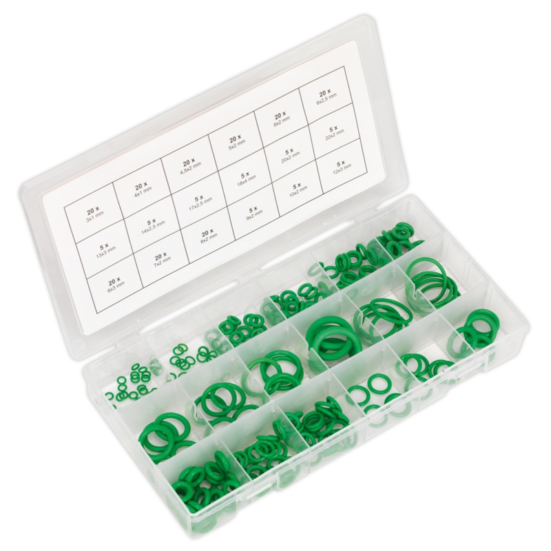 Sealey Air Conditioning Rubber O-Ring Assortment 225pc – Metric