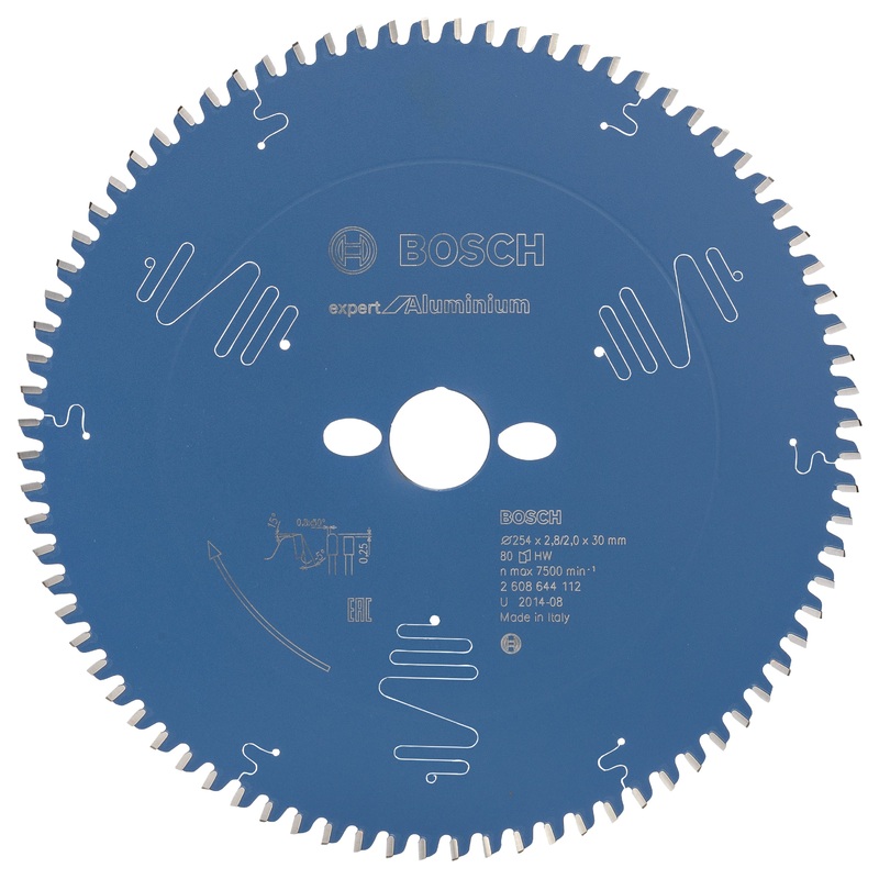 Bosch Professional Circular Saw Blade Expert for Aluminium – 254 x 30 x 2.8 mm, 80 Teeth