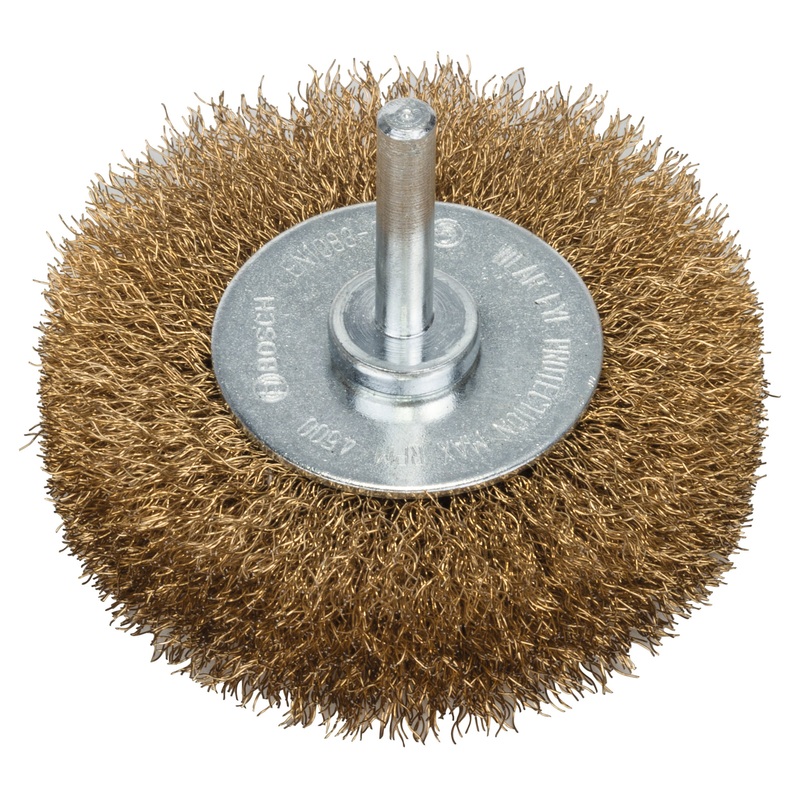 Bosch Professional Crimped Wire Wheel – Brass-Coated, 75×0.2mm, 75mm Diameter, 16mm Arbor Size