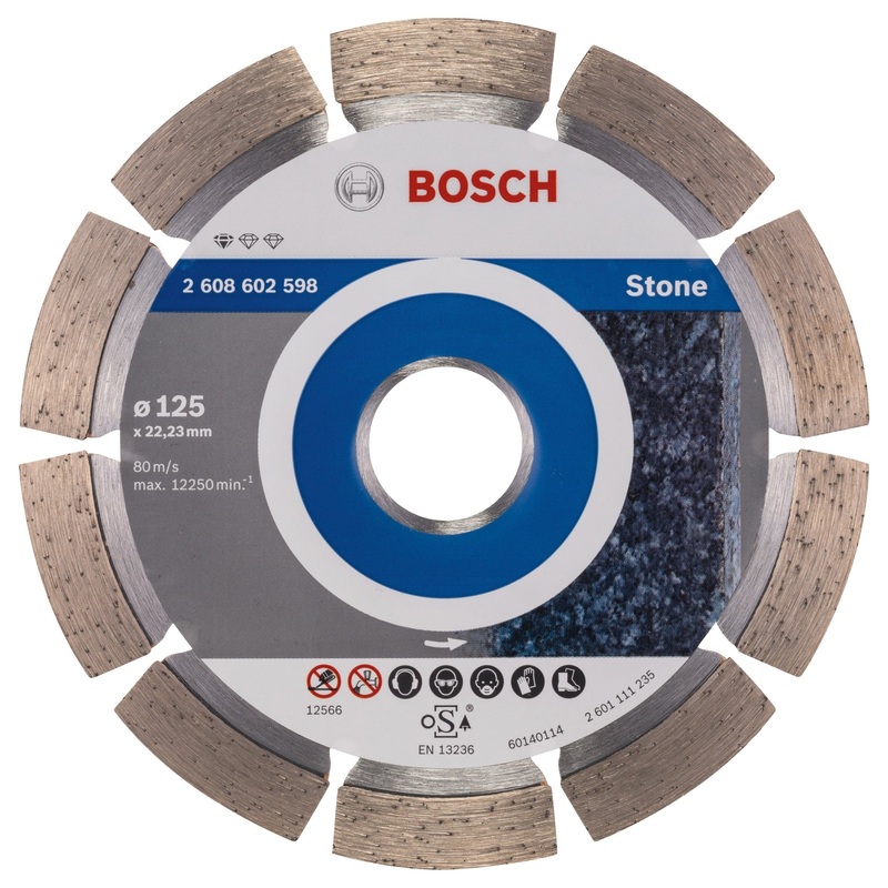 Bosch Professional Diamond Cutting Disc for Stone – 125 x 22.23 x 1.6 x 10 mm