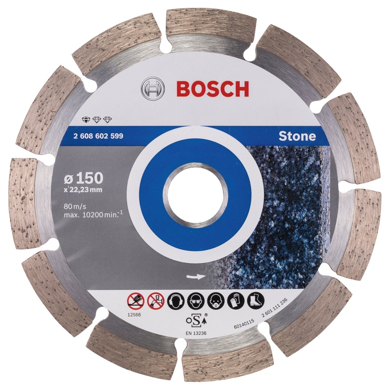 Bosch Professional Diamond Cutting Disc for Stone – 150 x 22.23 x 2 x 10 mm