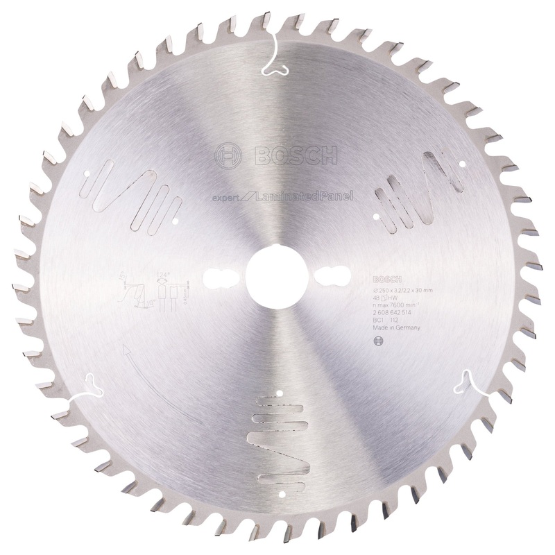 Bosch Professional Expert Circular Saw Blade for Laminated Panel – 250 x 30 x 3.2 mm, 48 Teeth