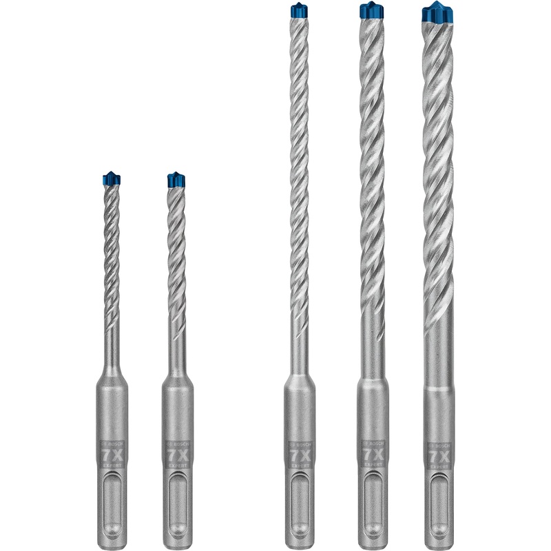 Bosch Professional Expert SDS Plus-7X Hammer Drill Bit Set – 5/6/6/8/10 mm (5-Piece)