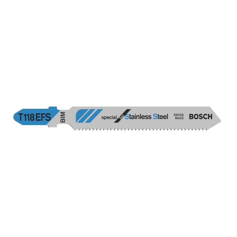 Bosch Professional Jigsaw Blade T118EFS Basic for Inox
