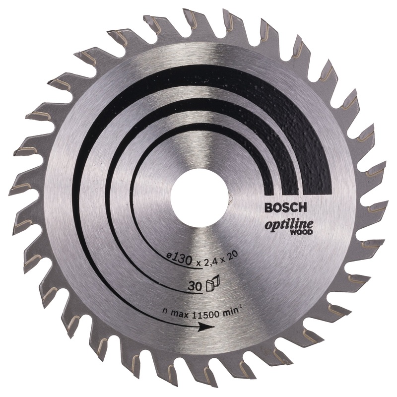 Bosch Professional Optiline Wood Circular Saw Blade – 130 x 20/16 x 2.4mm, 30 Teeth