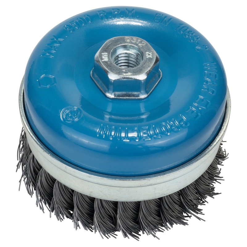Bosch Professional Cup Brush – 100mm, Knotted Wire, 0.5mm Steel (M14)