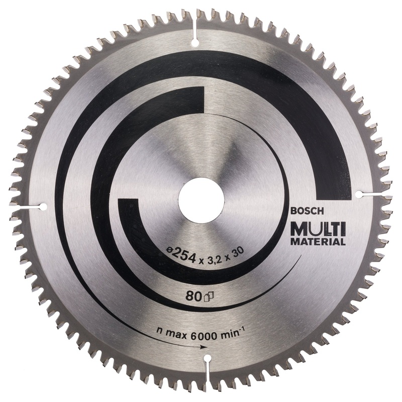 Bosch Professional Multi Material Circular Saw Blade – 254mm x 30mm x 3.2mm, 80 Teeth