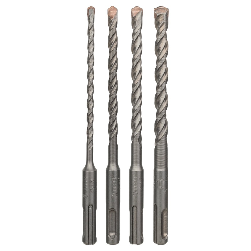Bosch Professional SDS Plus-3 Hammer Drill Bit Set – 4 Pieces (5.5/7/8/10mm)