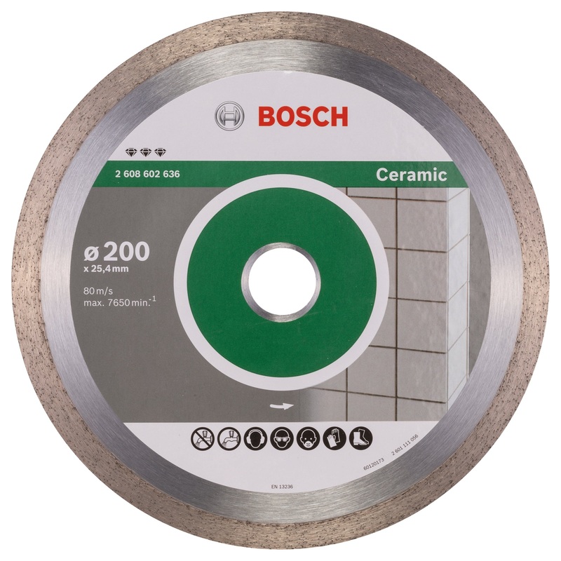 Bosch Professional Diamond Cutting Disc – Best for Ceramic – 200 x 25.40 x 2.2 x 10 mm
