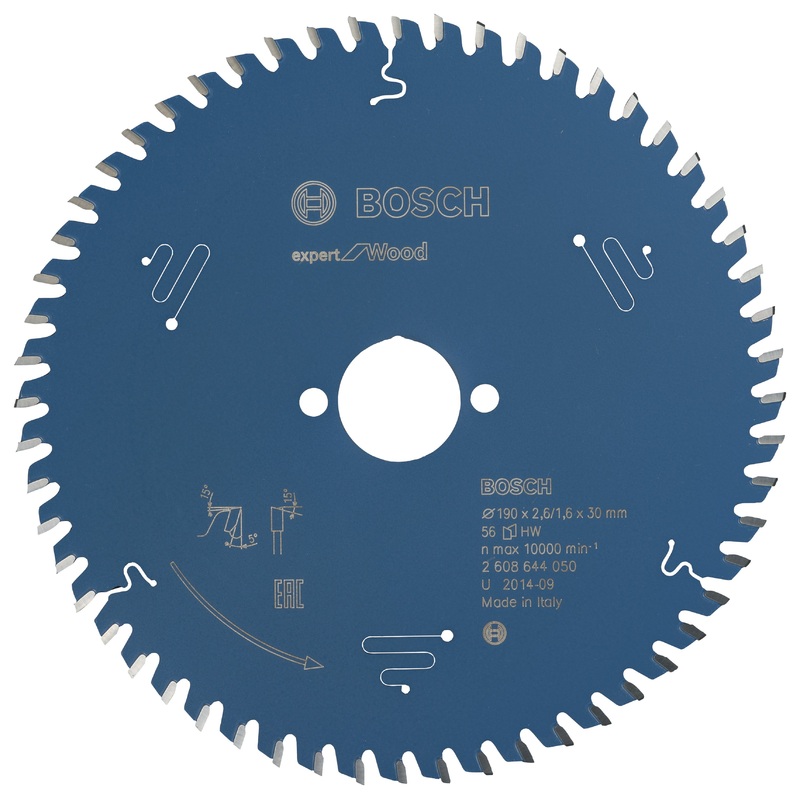 Bosch Professional Expert Circular Saw Blade for Wood – 190 x 30 x 2.6 mm, 56 Teeth