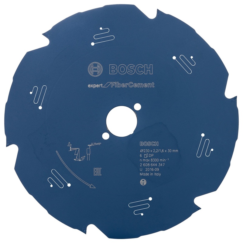 Bosch Professional Expert Fiber Cement Circular Saw Blade – Hand Held – 230x30x2.2x6T