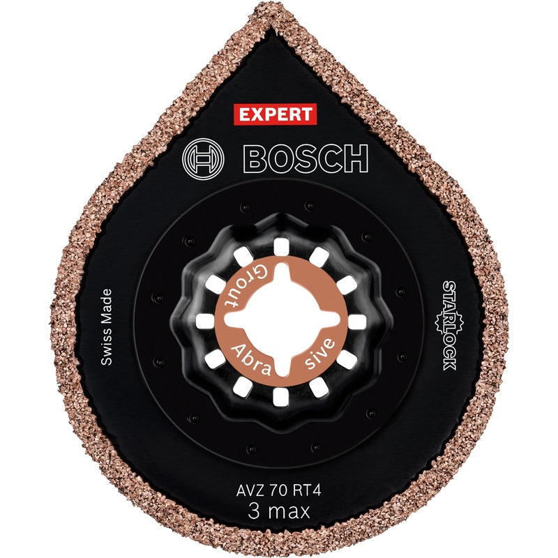 Bosch Professional Expert Starlock Carbide 3 Max Grout & Abrasive AVZ70RT4 –  (10pcs)