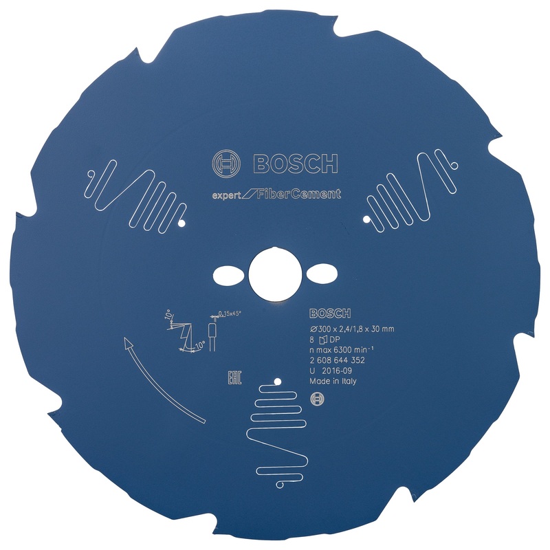 Bosch Professional Fiber Cement Circular Saw Blade for Miter Saw – 300x30x2.4x8T Expert