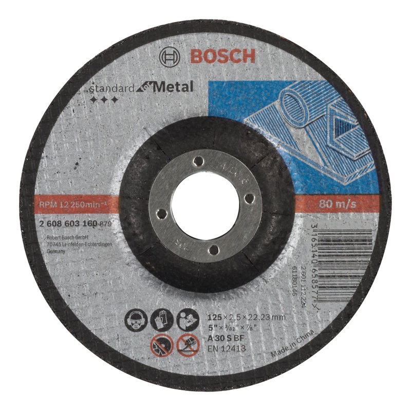 Bosch Professional Metal Cutting Disc with Depressed Centre A 30 S BF – 125mm x 22.23mm x 2.5mm