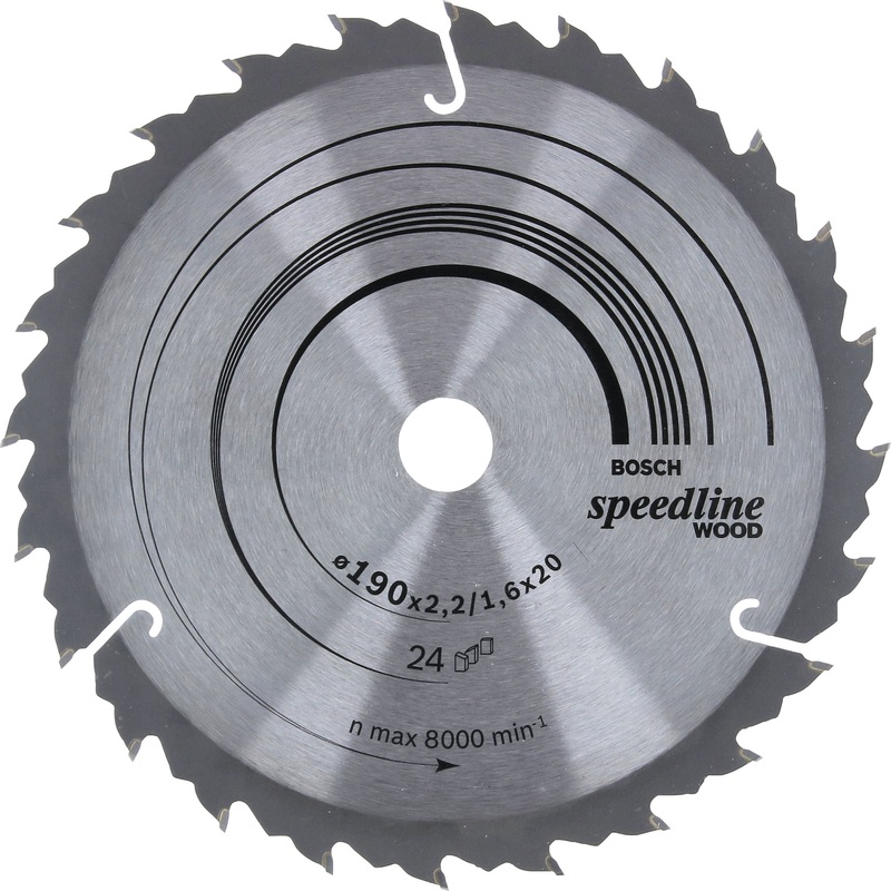 Bosch Professional Speedline Wood Circular Saw Blade – 190 x 20/16 x 2.2 mm, 24 Teeth