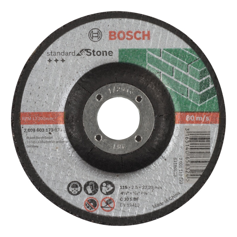 Bosch Professional Stone Cutting Disc with Depressed Centre C 30 S BF – 115mm x 22.23mm x 2.5mm