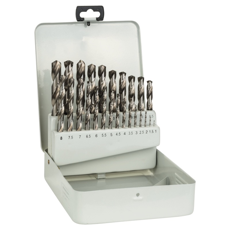 Bosch Professional 25-Piece Metal Drill Bit Set HSS-G, DIN 338, 1-13mm, 135 in Metal Cassette