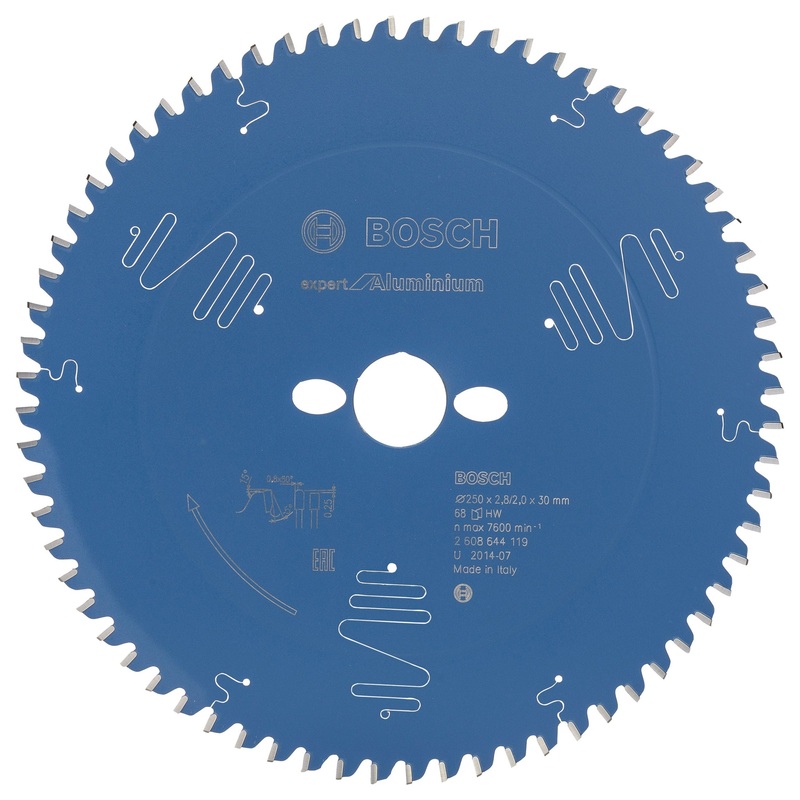 Bosch Professional Circular Saw Blade Expert for Aluminium – 250 x 30 x 2.8mm, 68 Teeth