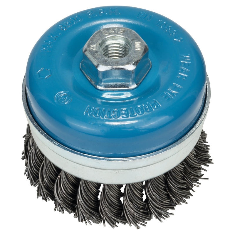 Bosch Professional Cup Brush – 90mm, Knotted, 0.8mm Thickness (M14)