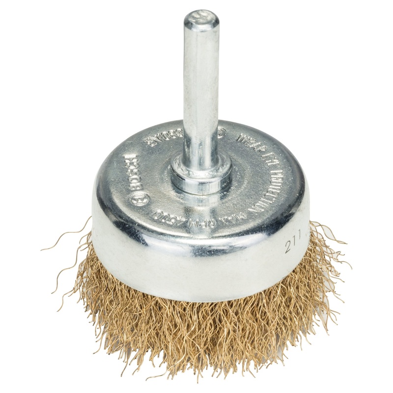 Bosch Professional Cup Brush – Crimped, Brass-Coated, 50×0.2mm, 50mm Diameter