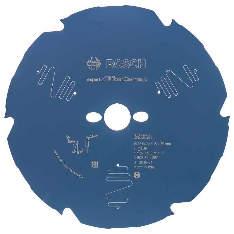 Bosch Professional Expert Fiber Cement Circular Saw Blade for Miter Saw – 254x30x2.4x6T