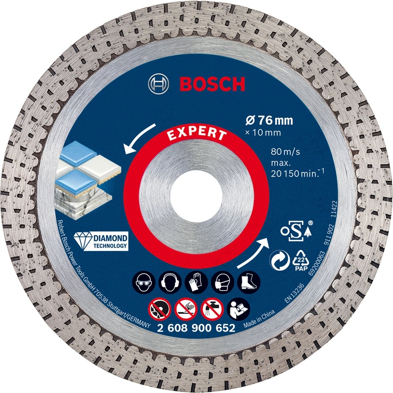 Bosch Professional HardCeramic Diamond Cutting Disc – 76mm x 1.9mm x 10mm
