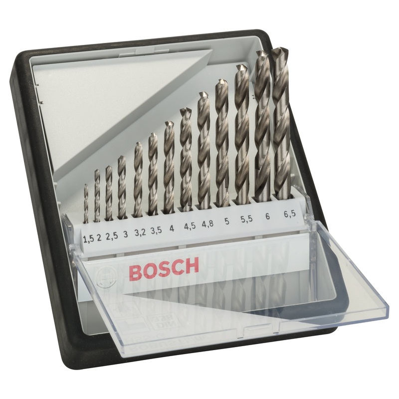 Bosch Professional 13-Piece Robust Line Metal Drill Bit Set HSS-G, 135 (1.5-6.5mm)