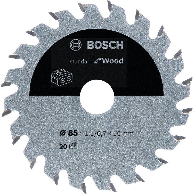 Bosch Professional Circular Saw Blade for Cordless Saws – Standard for Wood – 85×1.1/0.7×15 T20