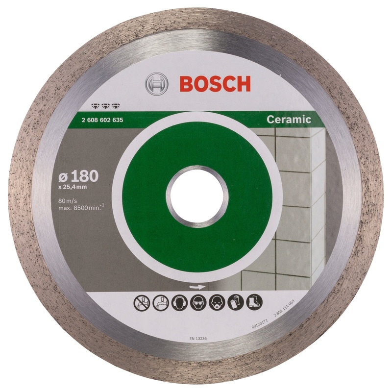 Bosch Professional Diamond Cutting Disc – Best for Ceramic – 180 x 25.40 x 2.2 x 10 mm