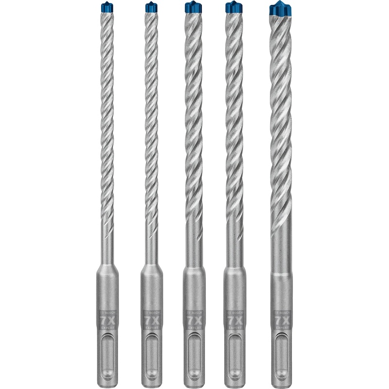 Bosch Professional Expert SDS Plus-7X Hammer Drill Bit Set – 6/6/8/8/10 mm (5-Piece)
